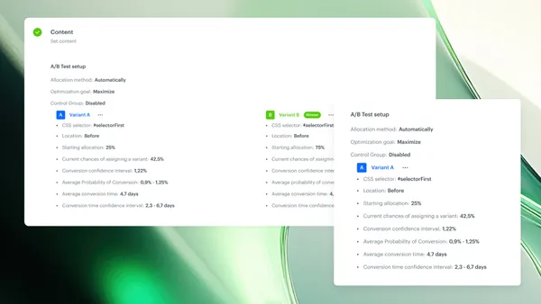 Variant optimizer: AI-driven autonomous activation & experiments in Dynamic Content