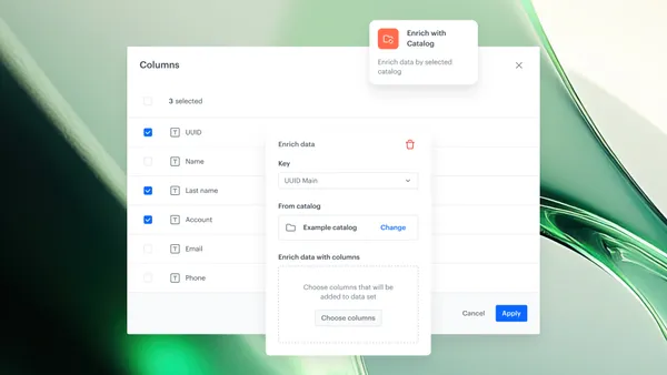 Data enrichment from the Catalog